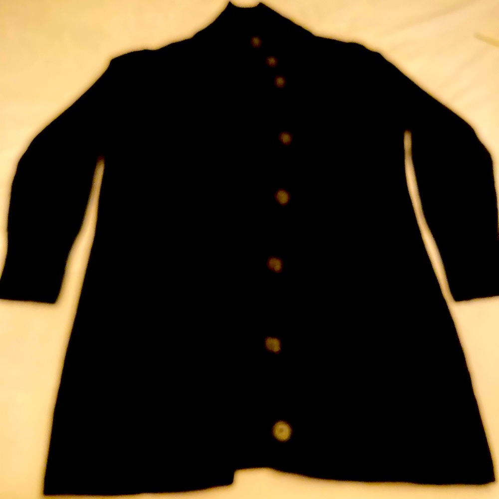 Lands’ End size large black sweater coat